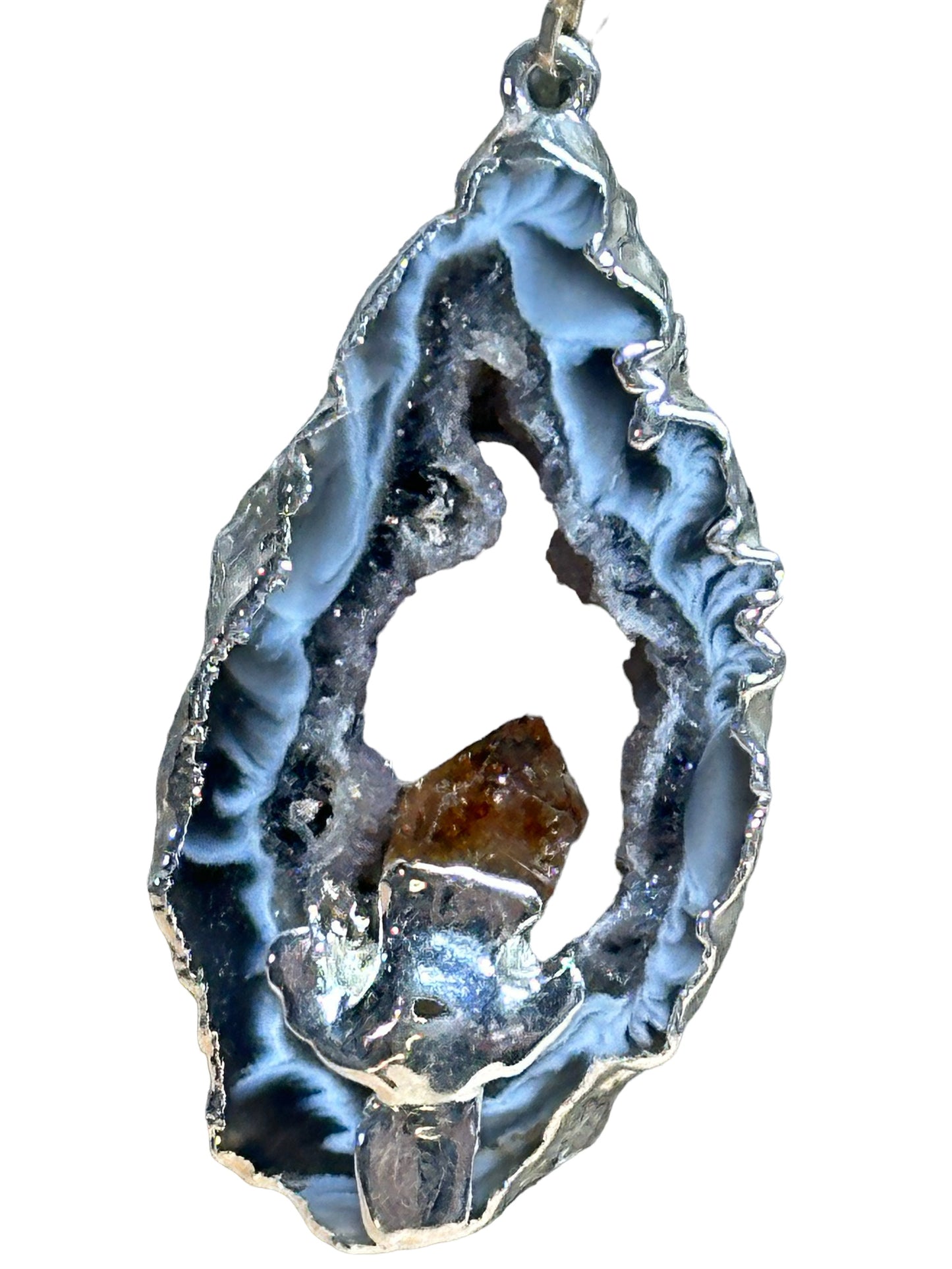 Druzy Agate with Crystal