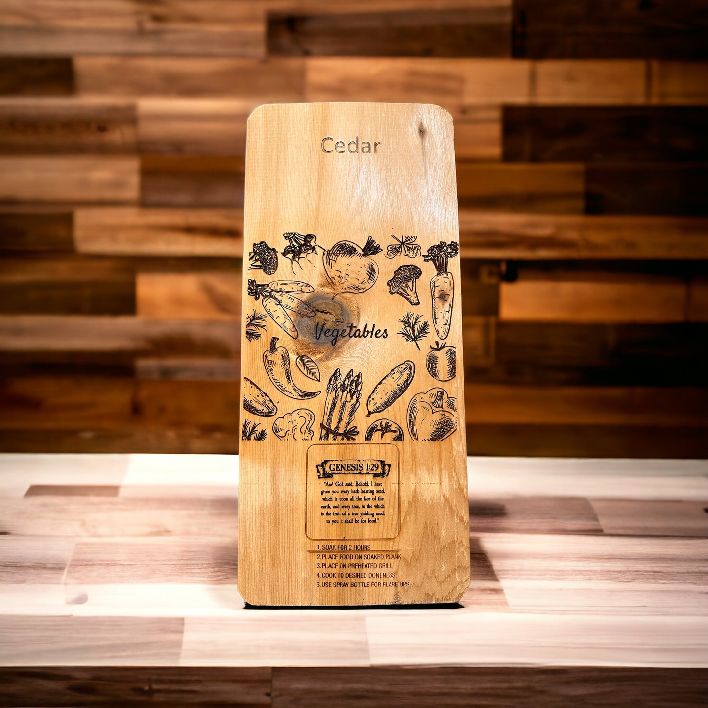 Engraved Cedar Grilling Plank
