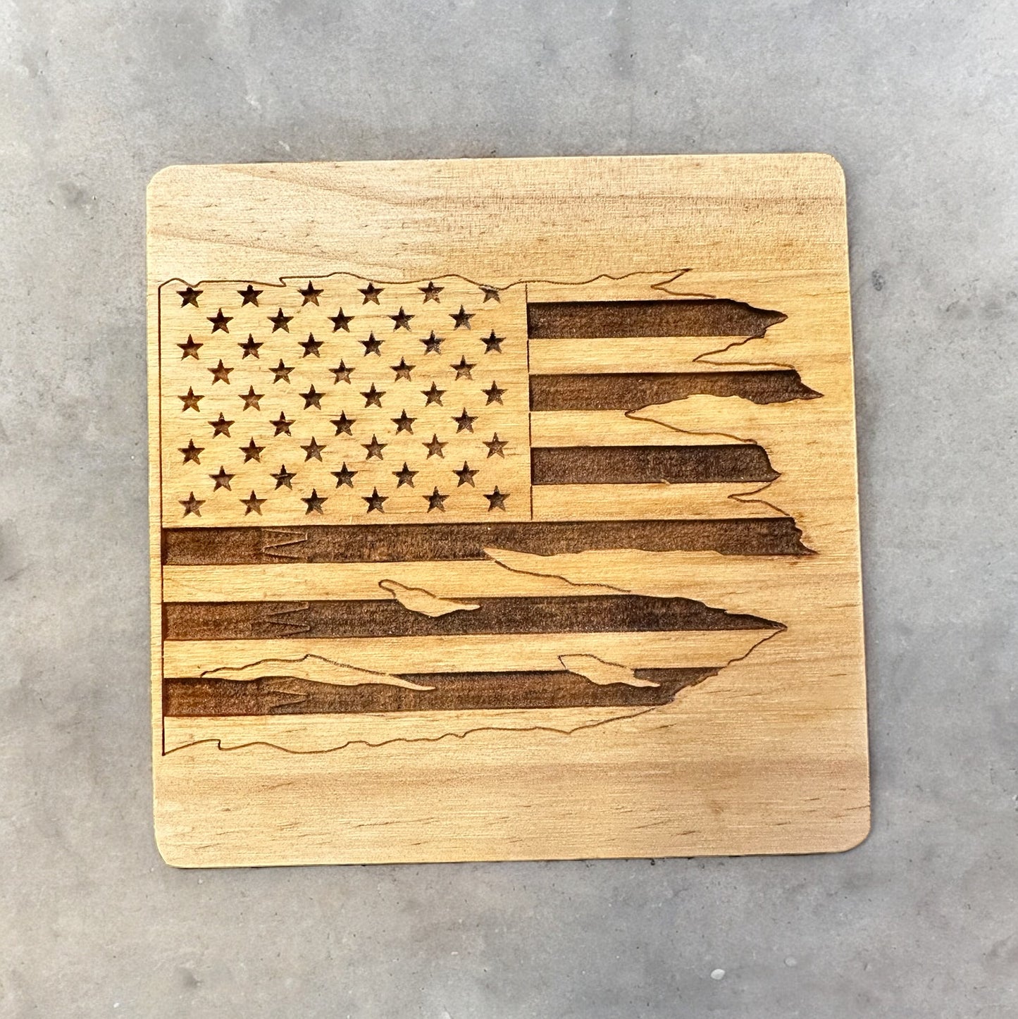 Laser Engraved wood coasters