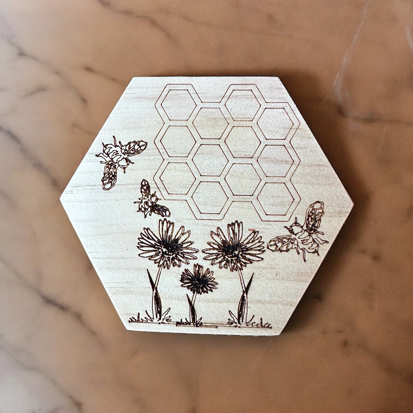 Laser Engraved wood coasters