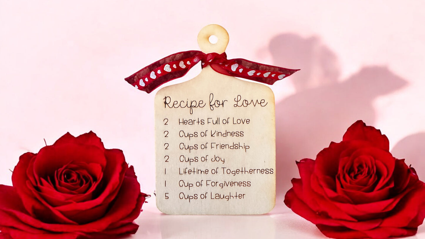 Recipe For Love cutting board decor