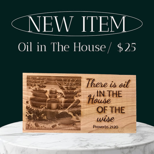 Laser Engraved Essential Oil Wood Sign